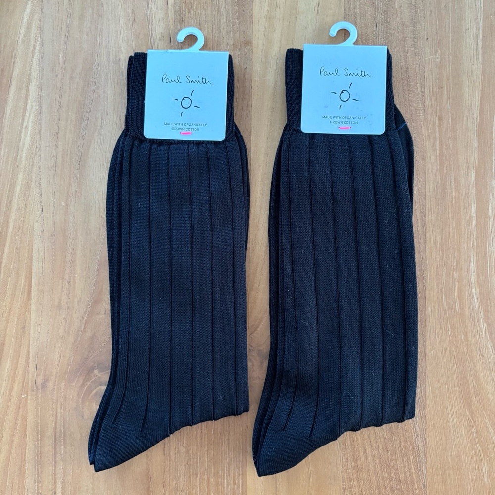 Paul Smith Classic Black Dress Socks 2 pairs